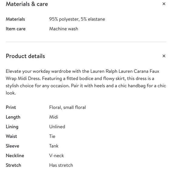 NWT LAUREN RALPH LAUREN DRESSES
Carana Faux Wrap Midi Dress - Picture 7 of 7